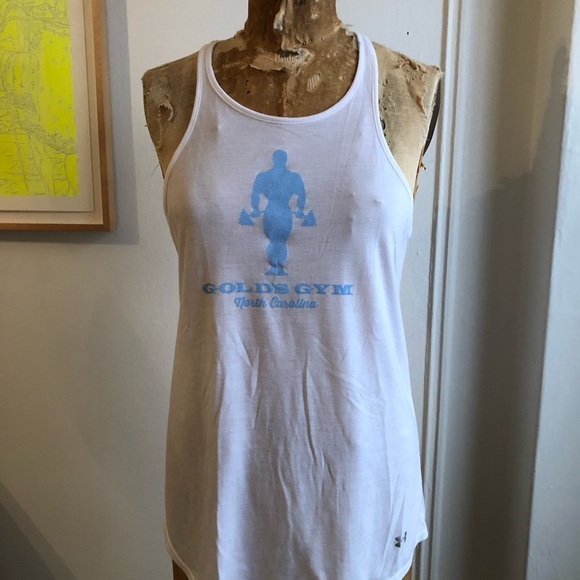 New Gold’s Gym North Carolina Tee Tank Heat Gear Large Under Armour - Picture 1 of 5